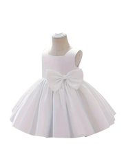 White Silk Party Wear Frock