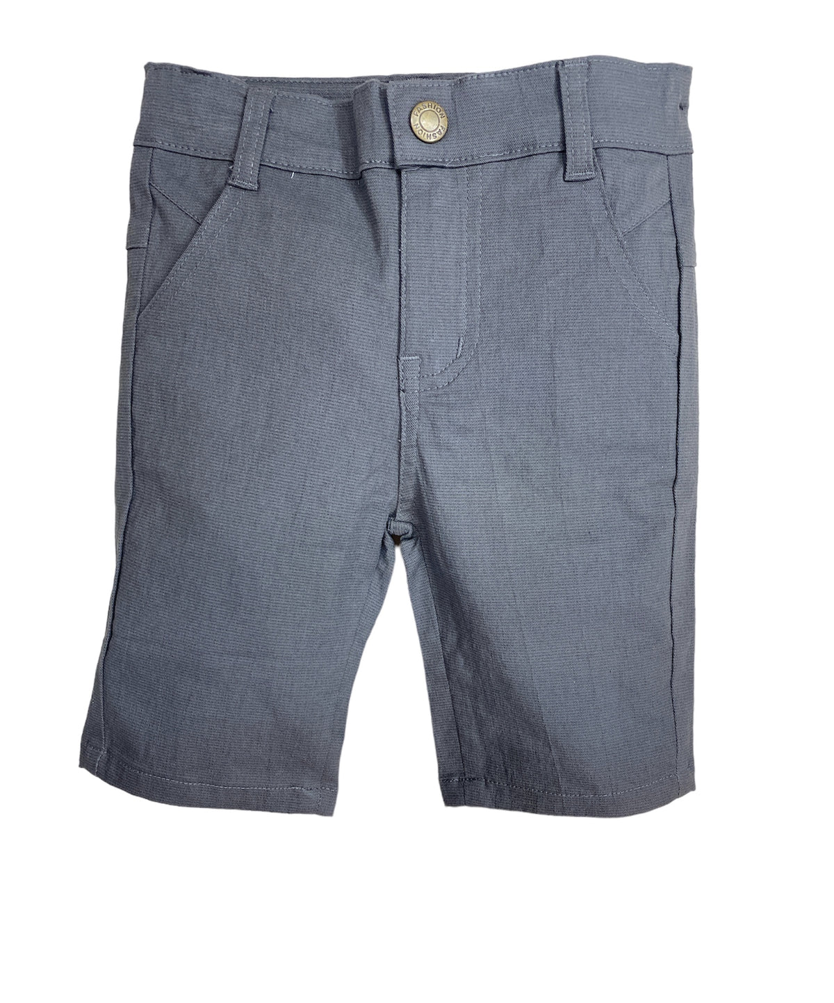 Cotton Shorts-Adjustable Lastic-Grey