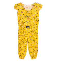 Baby Girl Floral Print Cotton Jumpsuit