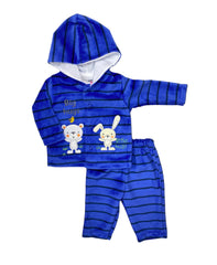 3PC Baby Boy Blue Fleece Suit