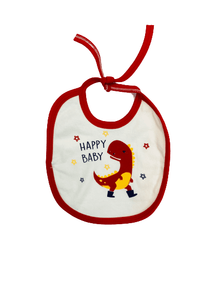 Red Happy Baby Bib