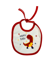 Red Happy Baby Bib