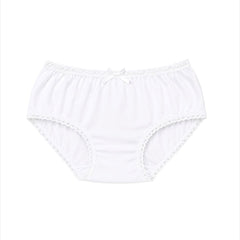 Baby Girl White Cotton Classic Briefs