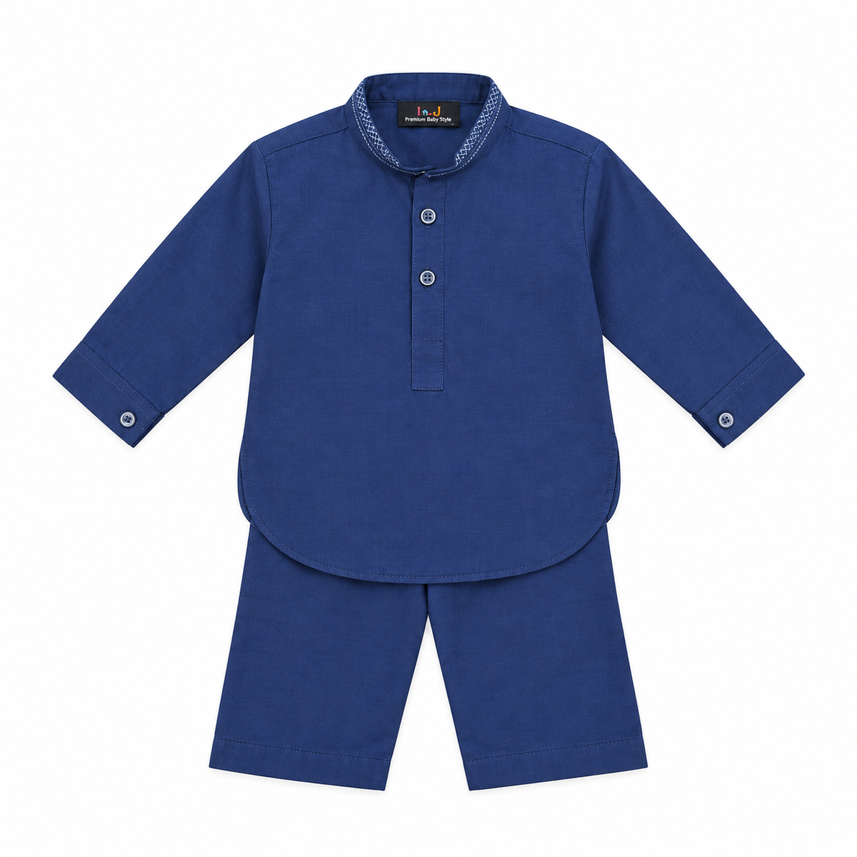 Baby Boy Blue Boski Kurta Trouser Set