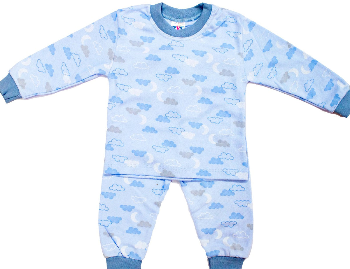 Baby Boy Cloud Night Suit-Blue