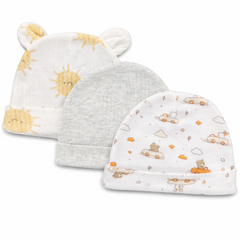 3PK Soft Touch Cap Set