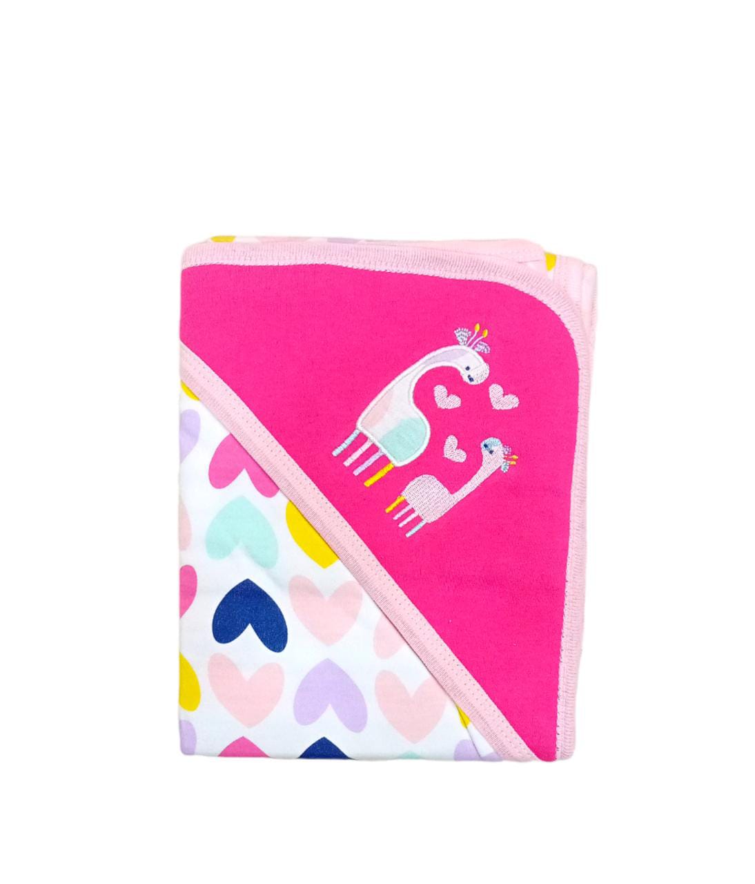 Little Duck Wrapping Sheet/Hooded Blanket /Pink