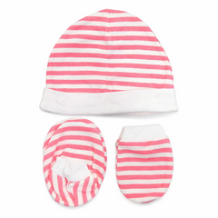 Newborn 3PC Baby Set – Mittens, Booties & Cap for Soft Comfort