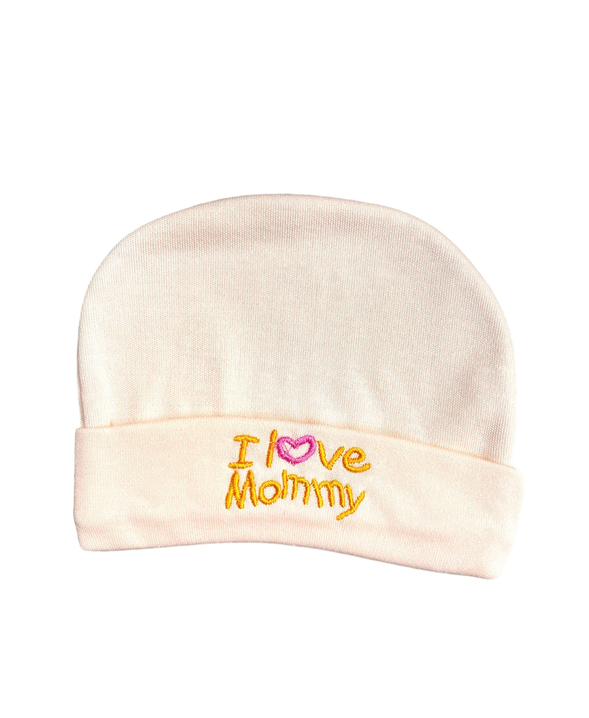 Baby Cap-I love Mommy Peach