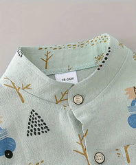 2PC Green Safari Suit