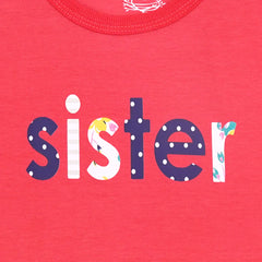 Baby Girl Sister T-Shirt Red