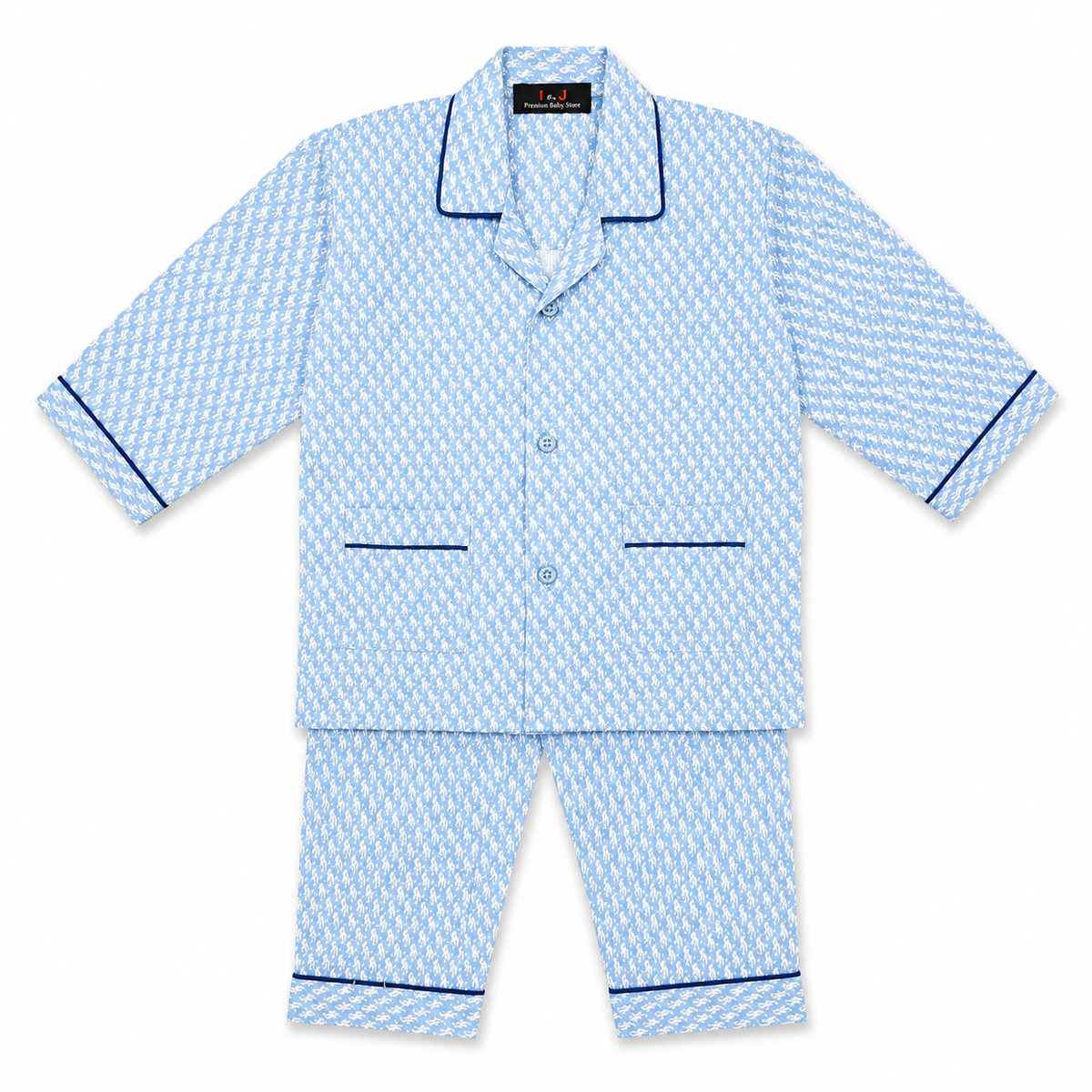 Baby Boy Full Sleeves Cotton Night Suit