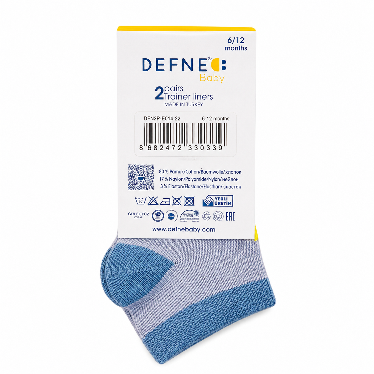 Baby Ankle Trainer Socks – 2 Pair Pack