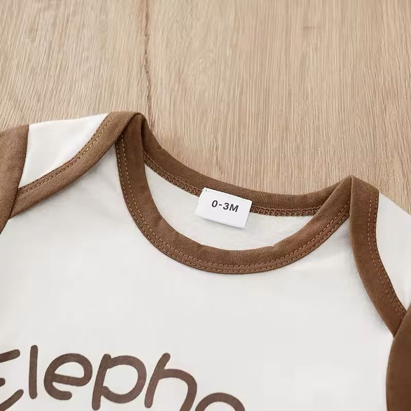 Baby Boy Half Sleeves Elephant Romper