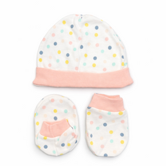 Newborn 3PC Baby Set – Mittens, Booties & Cap for Soft Comfort