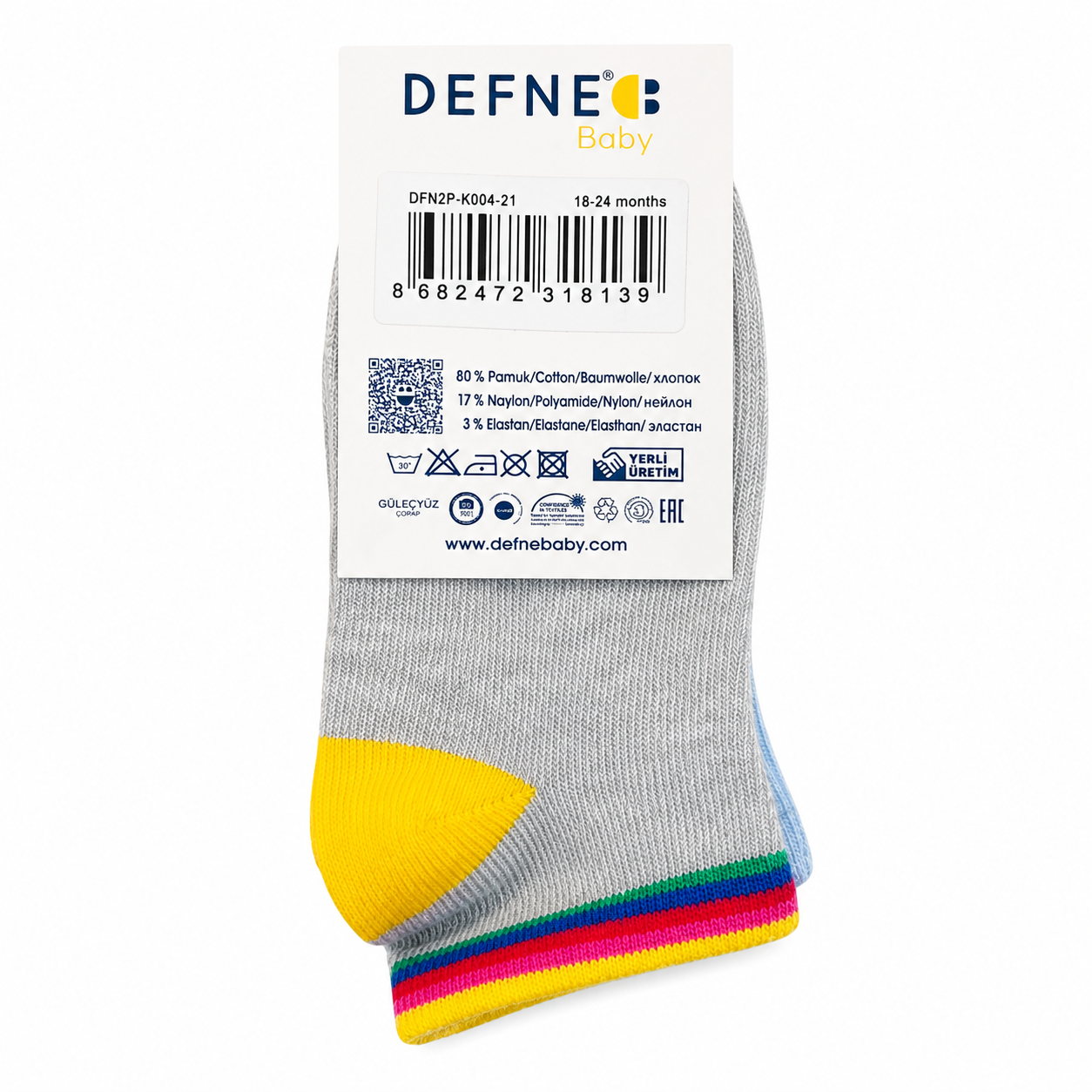 Baby Ankle Trainer Socks – 2 Pair Pack