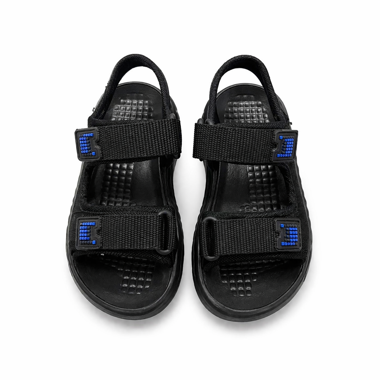 Baby Boy Black Summer Sandals – Anti-Slip 2 Strap