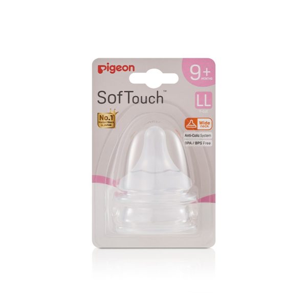 SofTouch Wide Neck Nipple PK-2 - LL - 9M+