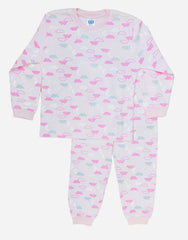 Baby Girl Cloud Night Suit-Pink