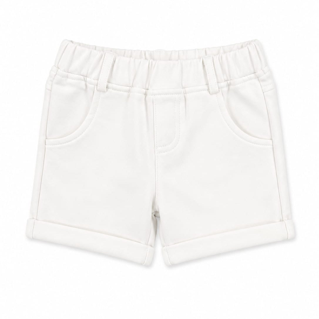 Infants baby Round Lastic Short - White