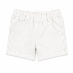 Infants baby Round Lastic Short - White