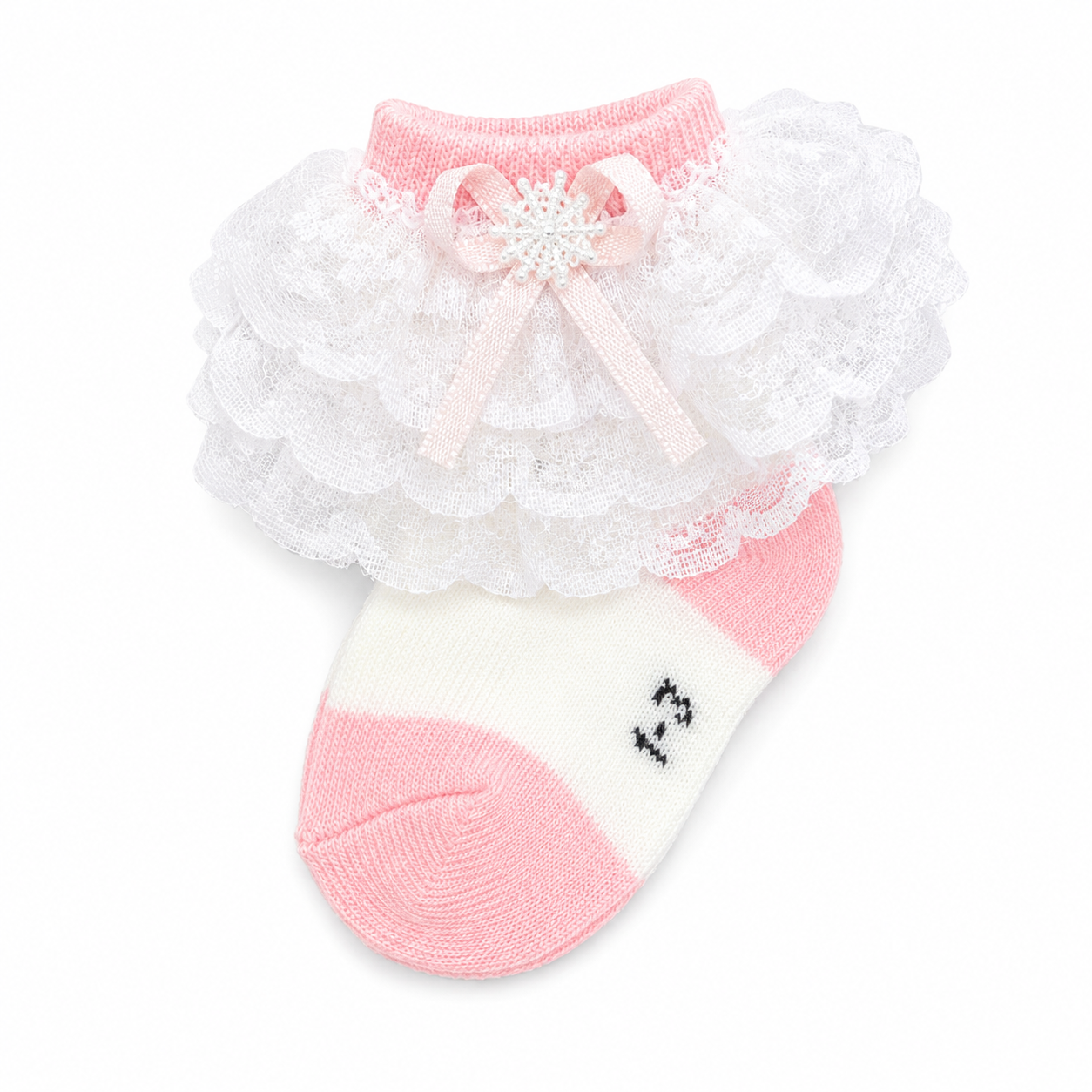 Baby Girl Printed Frill Socks