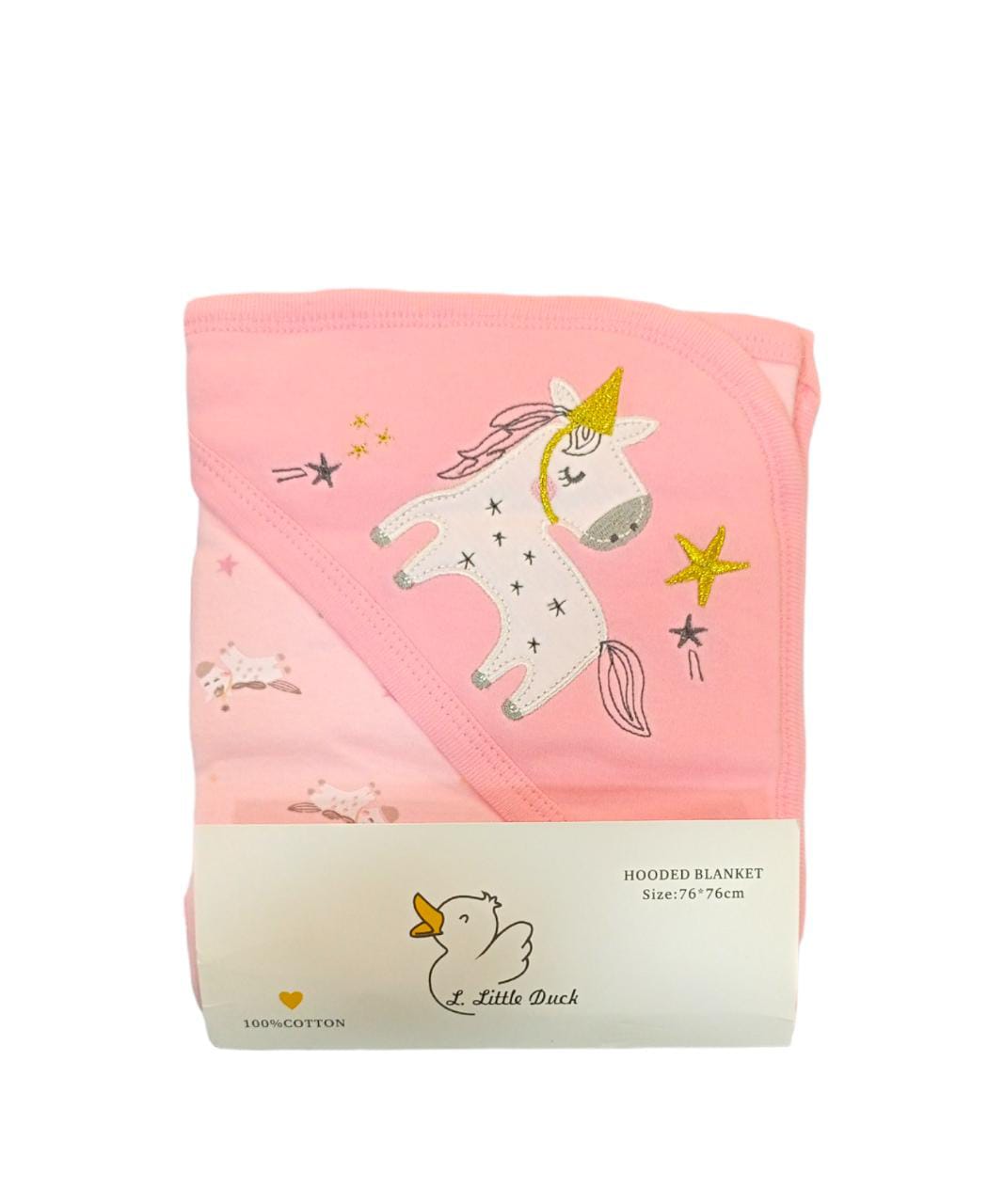 Unicorn Wrapping Sheet/Hooded Blanket/Pink