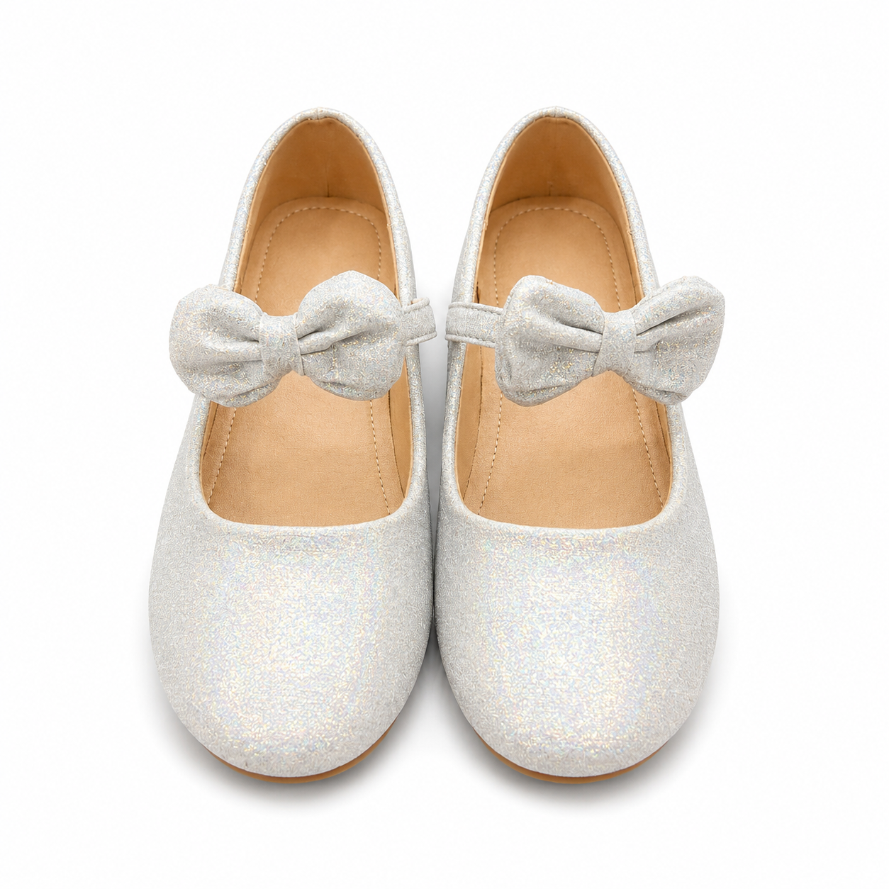 Baby Girl Silver Bow Pumps