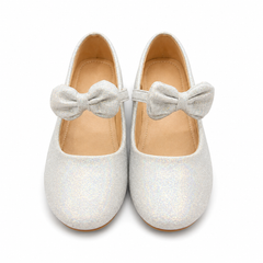 Baby Girl Silver Bow Pumps