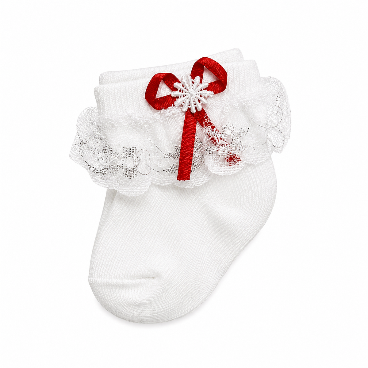 Baby Girl White Frill Socks