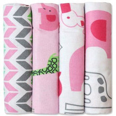 4 PC Receiving Blanket / 100 % Cotton