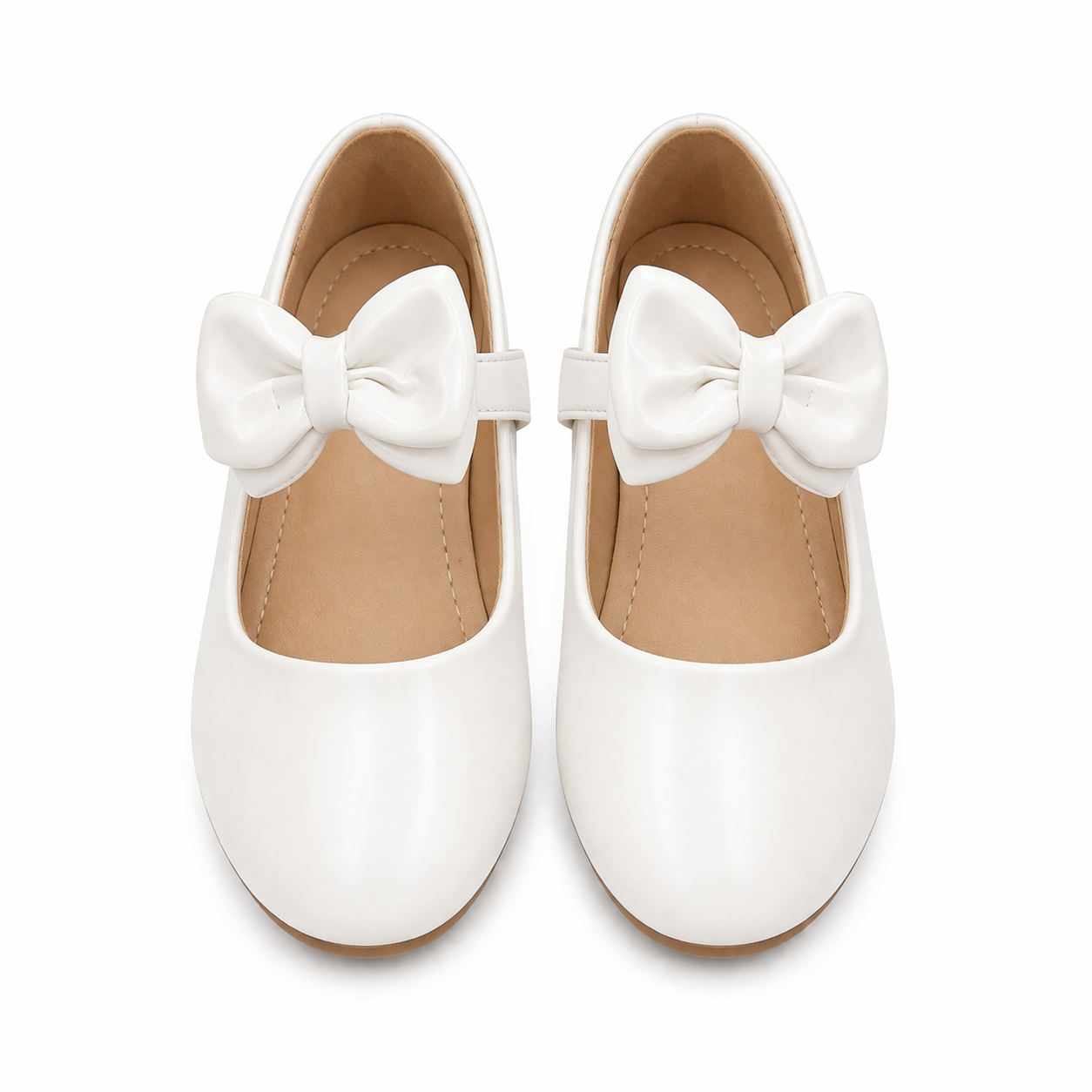 Baby Girl White Bow Pumps
