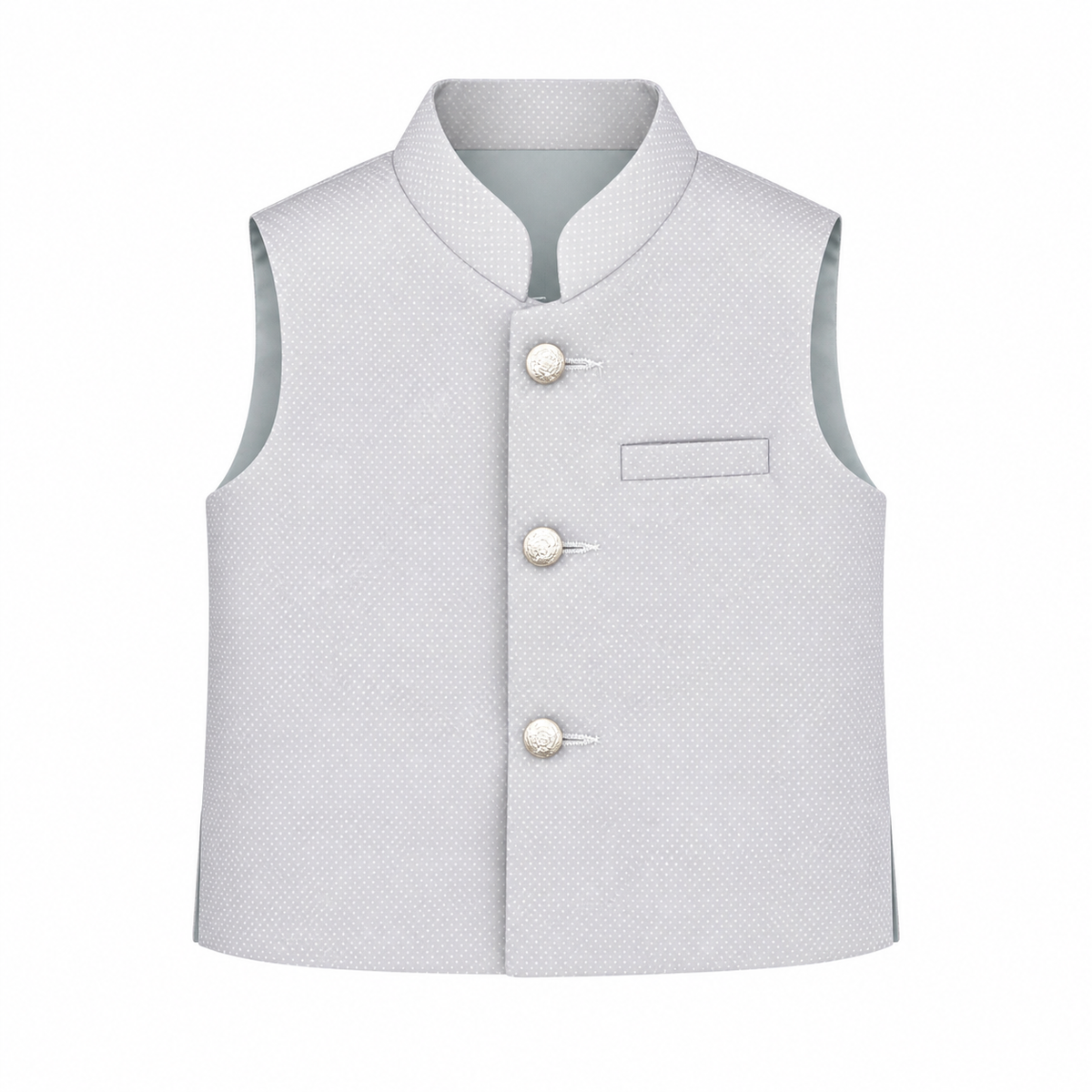 Baby Boy Ash Grey Waistcoat For Kurta Trouser
