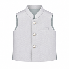 Baby Boy Ash Grey Waistcoat For Kurta Trouser