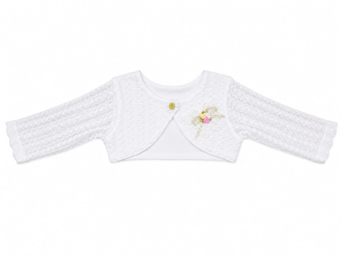 Infants Baby Girl White Shrug