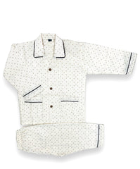 Brown Polka Dots Cotton Night suit