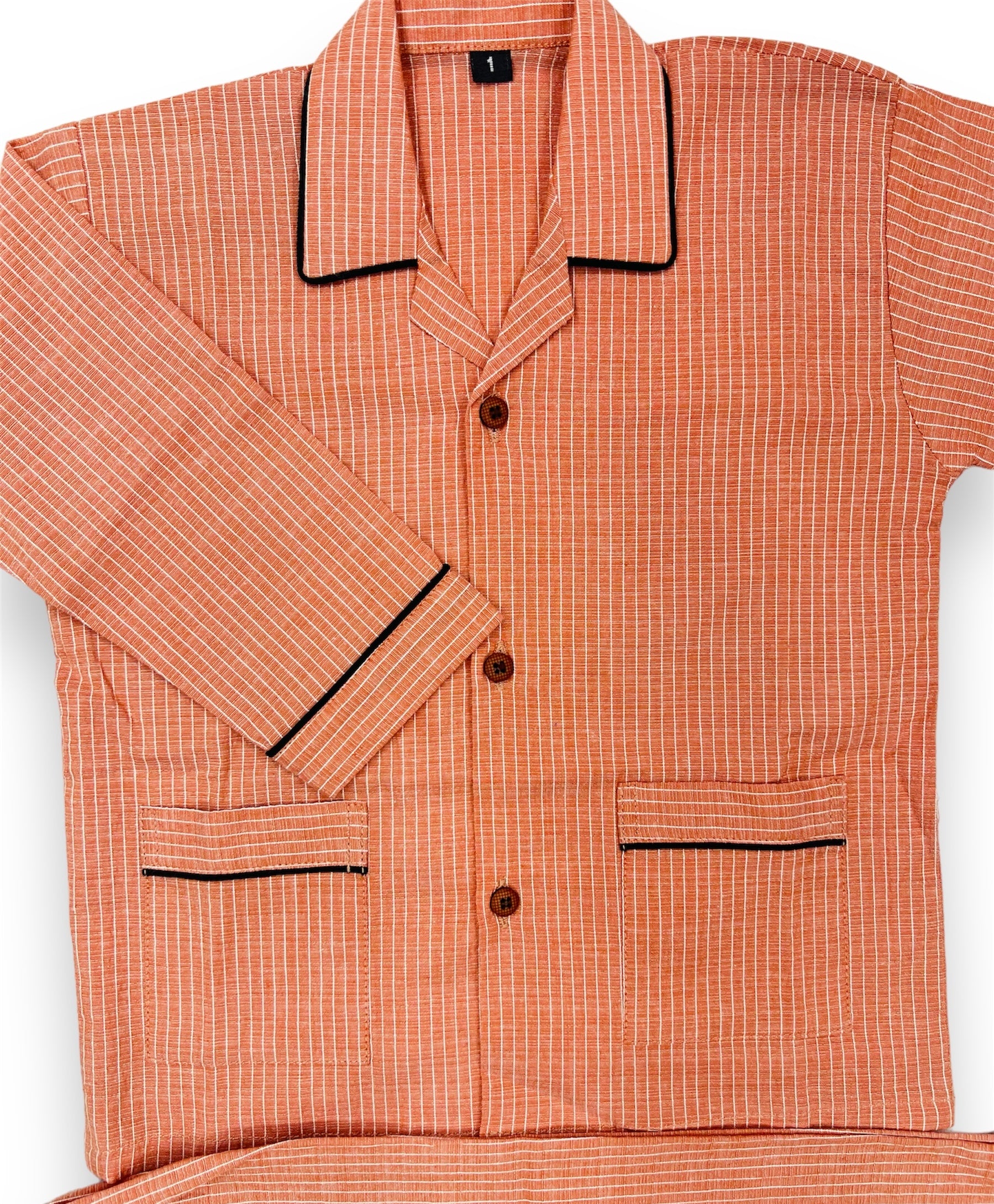 Orange Cotton Night Suit