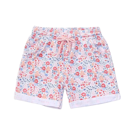 Jersey Cotton Floral Girls Shorts