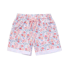 Jersey Cotton Floral Girls Shorts