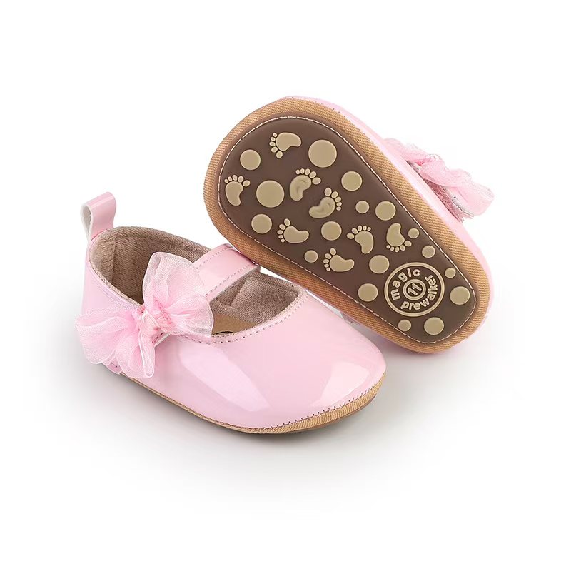 Pink Bow Pre Walker Pumps