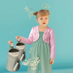 Baby Girl Pink Silk Shrug