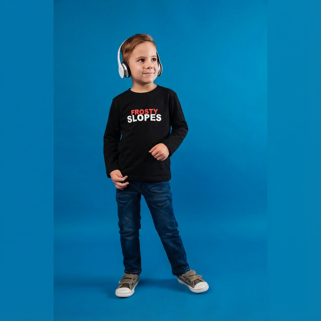 Baby Boy Full Sleeves Black T-shirt