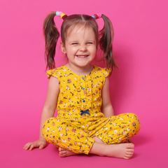 Baby Girl Floral Print Cotton Jumpsuit