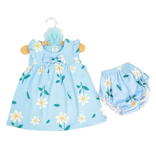 3PC Blue Little Blossom Set