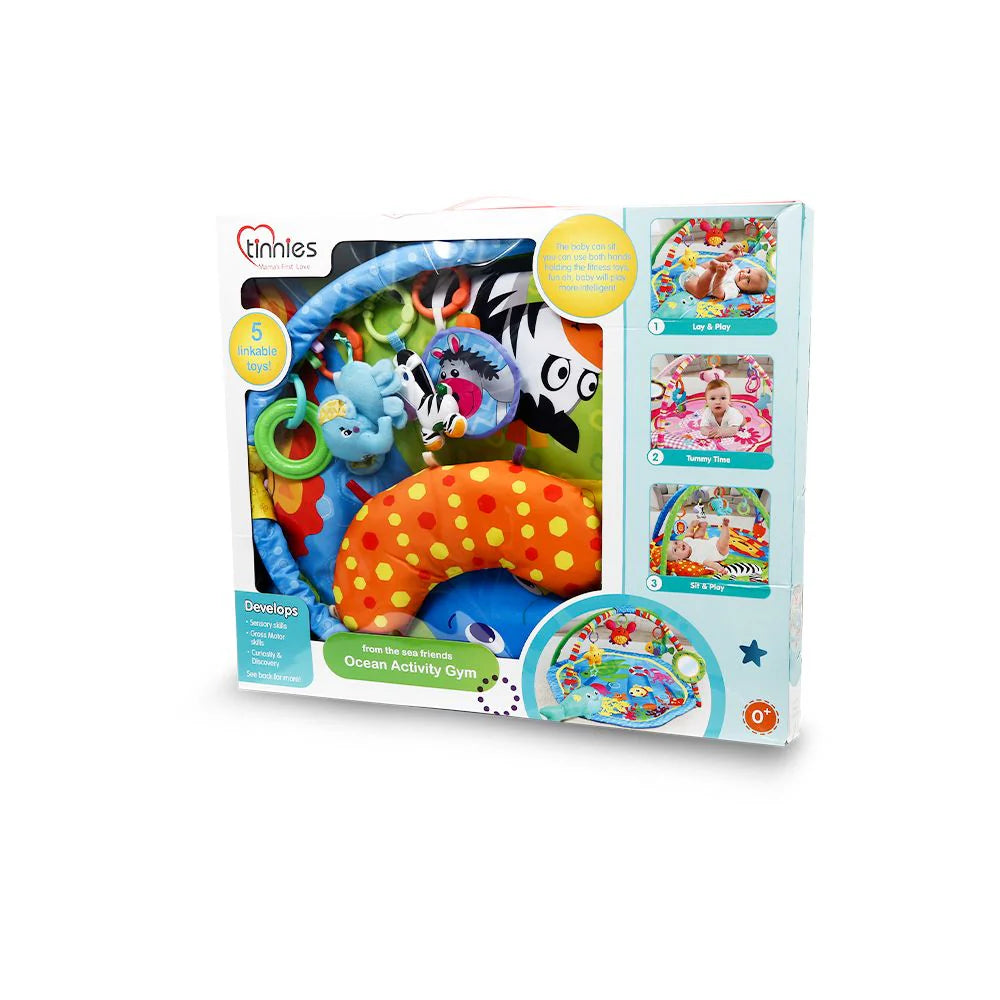 UNISEX BABY PLAY MAT – 4-IN-1 ACTIVITY MAT WITH TOYS (0–12 MONTHS)